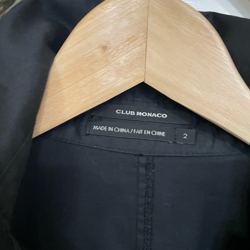 Club Monaco Black Buttoned Ruffled Dress - Picture 6 of 7